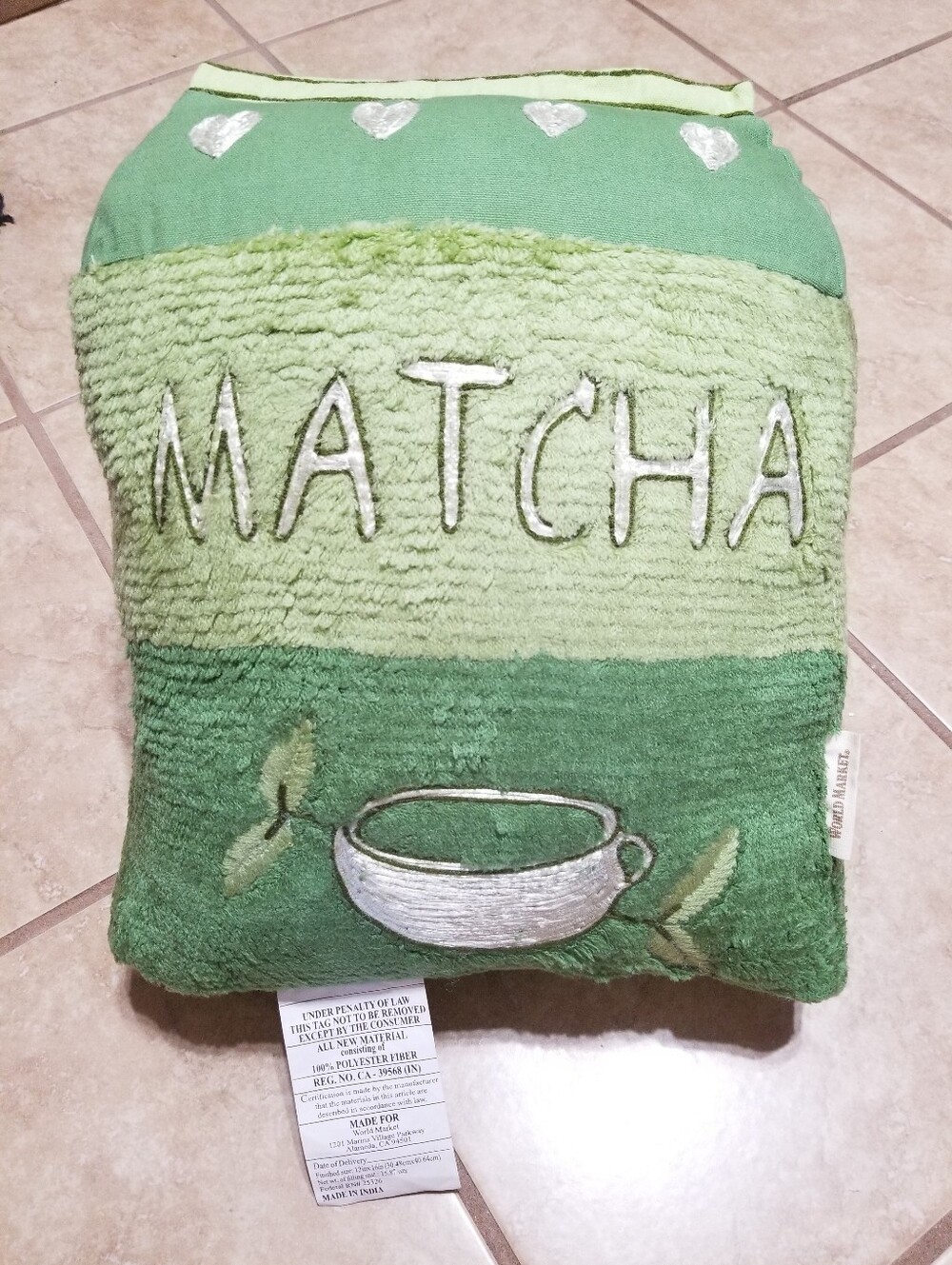 World Market - Matcha Tea Decorative Throw Pillow